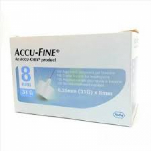 AGO PER PENNA DA INSULINA ACCU-FINE PEN NEEDLE ACCU-CHEK GAUGE 31 X 8MM 100 PEZZI