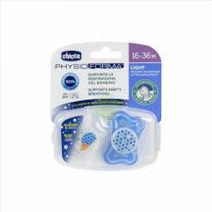 CHICCO SUCCHIETTO LIGHT LUM SILICONE 16-36 MESI 2 PEZZI