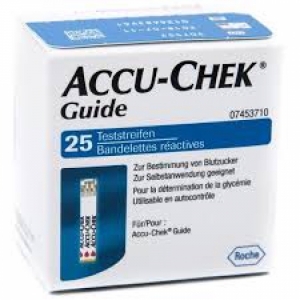 STRISCE MISURAZIONE GLICEMIA ACCU-CHEK GUIDE 25 PEZZI CONFEZIONE RETAIL