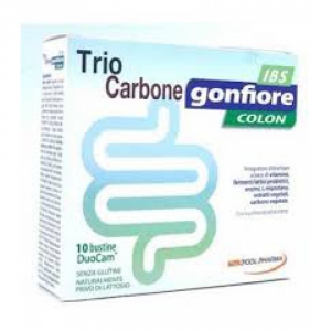 TRIOCARBONE GONFIORE IBS 10 BUSTE DUOCAM DA 2 G + 1,5 G