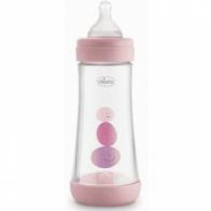 CHICCO BIBERON PERFECT 5 GIRL 300 ML IN SILICONE 3 FORI