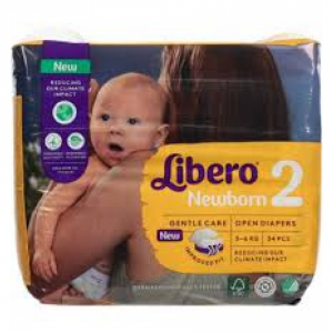 LIBERO NEWBORN PANNOLINO PER BAMBINO TAGLIA 2 3-6 34 PEZZI