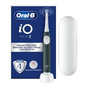 ORALB POWER SPAZZOLINO ELETTRICO IO2 SERIES FOREST GREEN + TRAVEL CASE