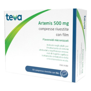 ARTEMIS 500 MG COMPRESSE RIVESTITE CON FILM 60 COMPRESSE IN BLISTER PVC/AL