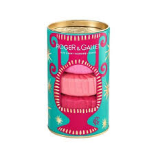 ROGER & GALLET SET NATALE SAPONETTE ROSE 100 G + FLEUR DE FIGUIER 100 G + GINGEMBRE ROUGE 100 G