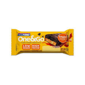 PESOFORMA ONE & GO BARRETTA FONDENTE CARAMELLO 62 G CON EDULCORANTE